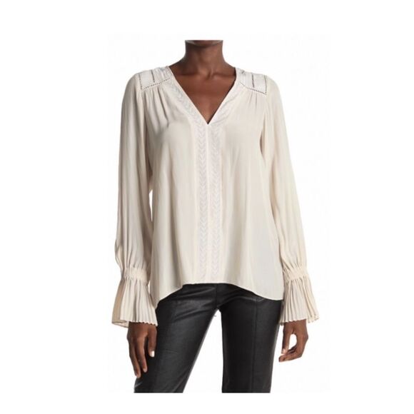 Ramy Brook Sumner Blouse in Ivory. - Picture 2 of 7